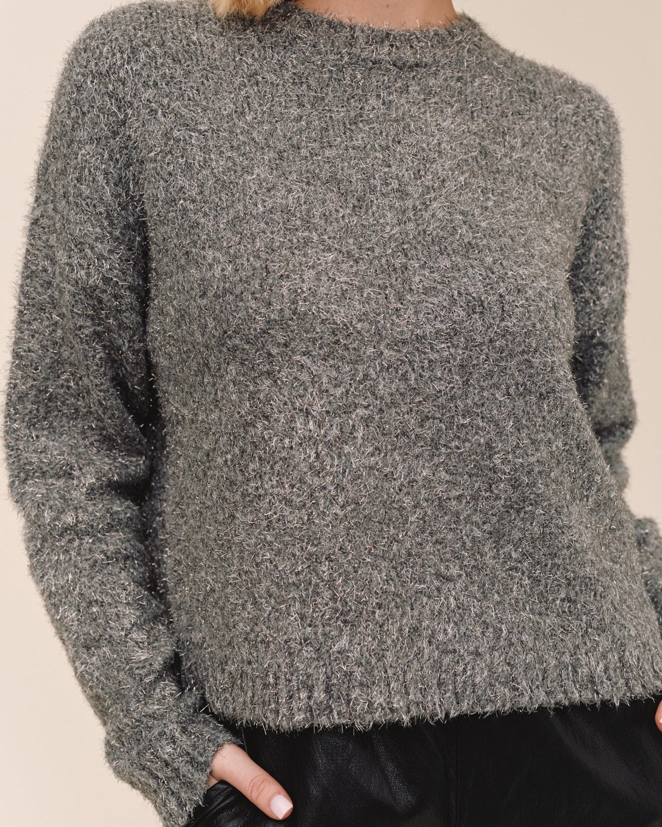 SLOUCHY SWEATER IN SHIMMER