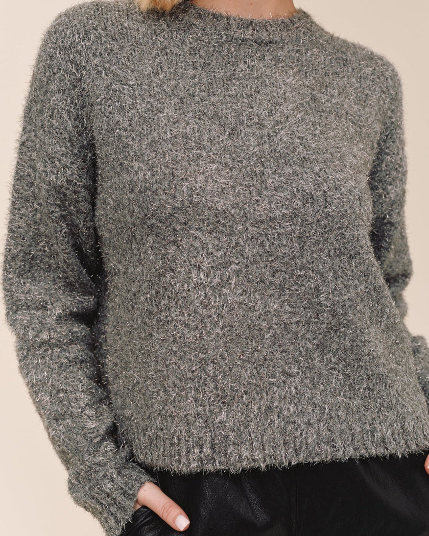 SLOUCHY SWEATER IN SHIMMER