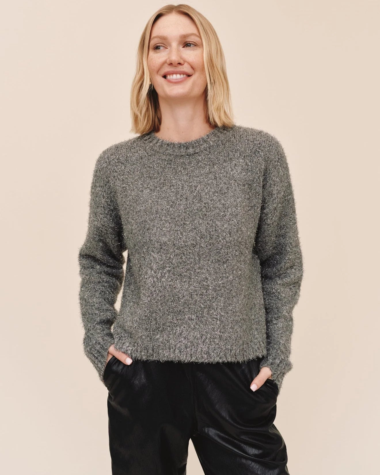 SLOUCHY SWEATER IN SHIMMER