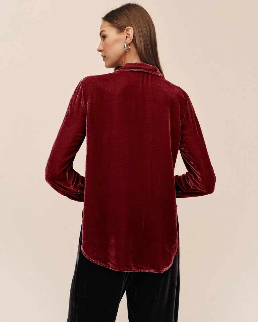 VELVET LONG SLEEVE CLEAN SHIRT