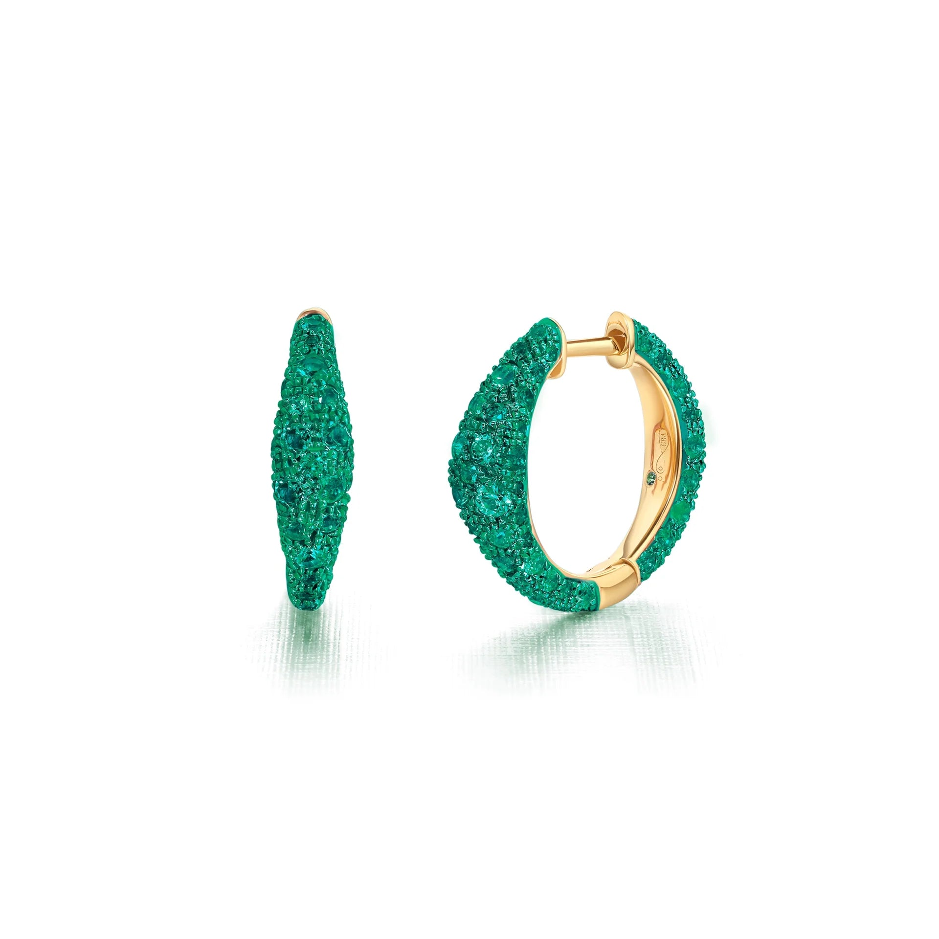 EMERALD BAHIA HOOP EARRINGS