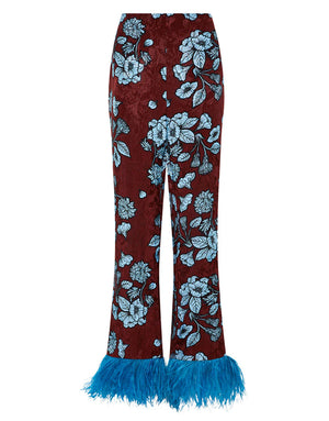 RAMONA FLORAL JACQUARD TROUSER