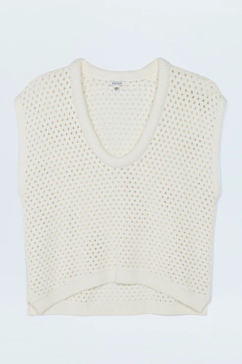 BECK OPEN KNIT CROPPED SWEATER
