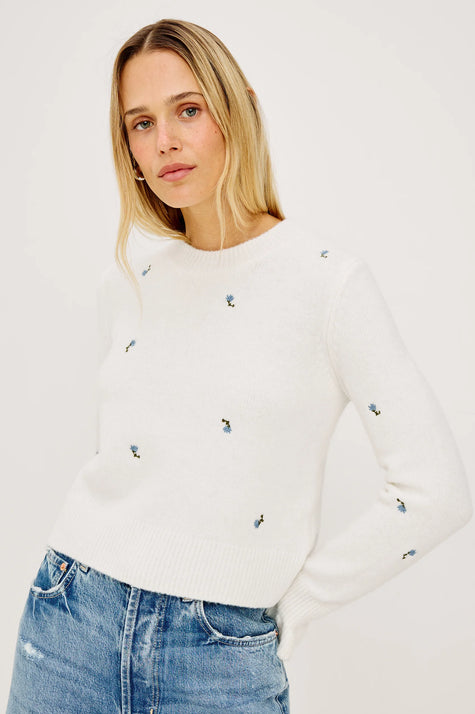 BETTIE SWEATER IN BLUE BUDS