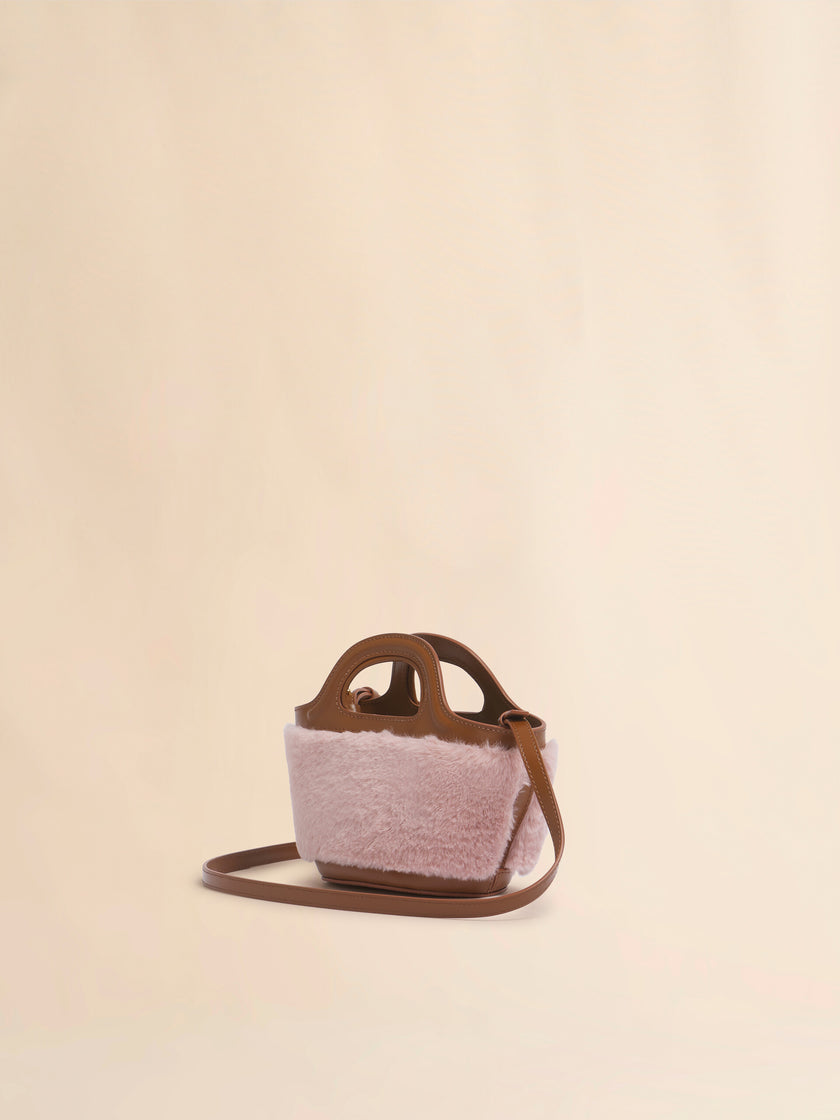 TROPICALIA MICRO BAG WITH FAUX FUR TRIM