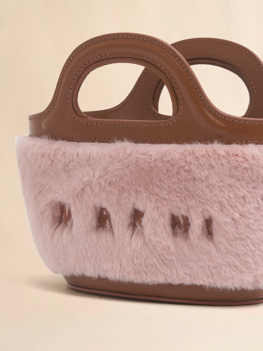 TROPICALIA MICRO BAG WITH FAUX FUR TRIM