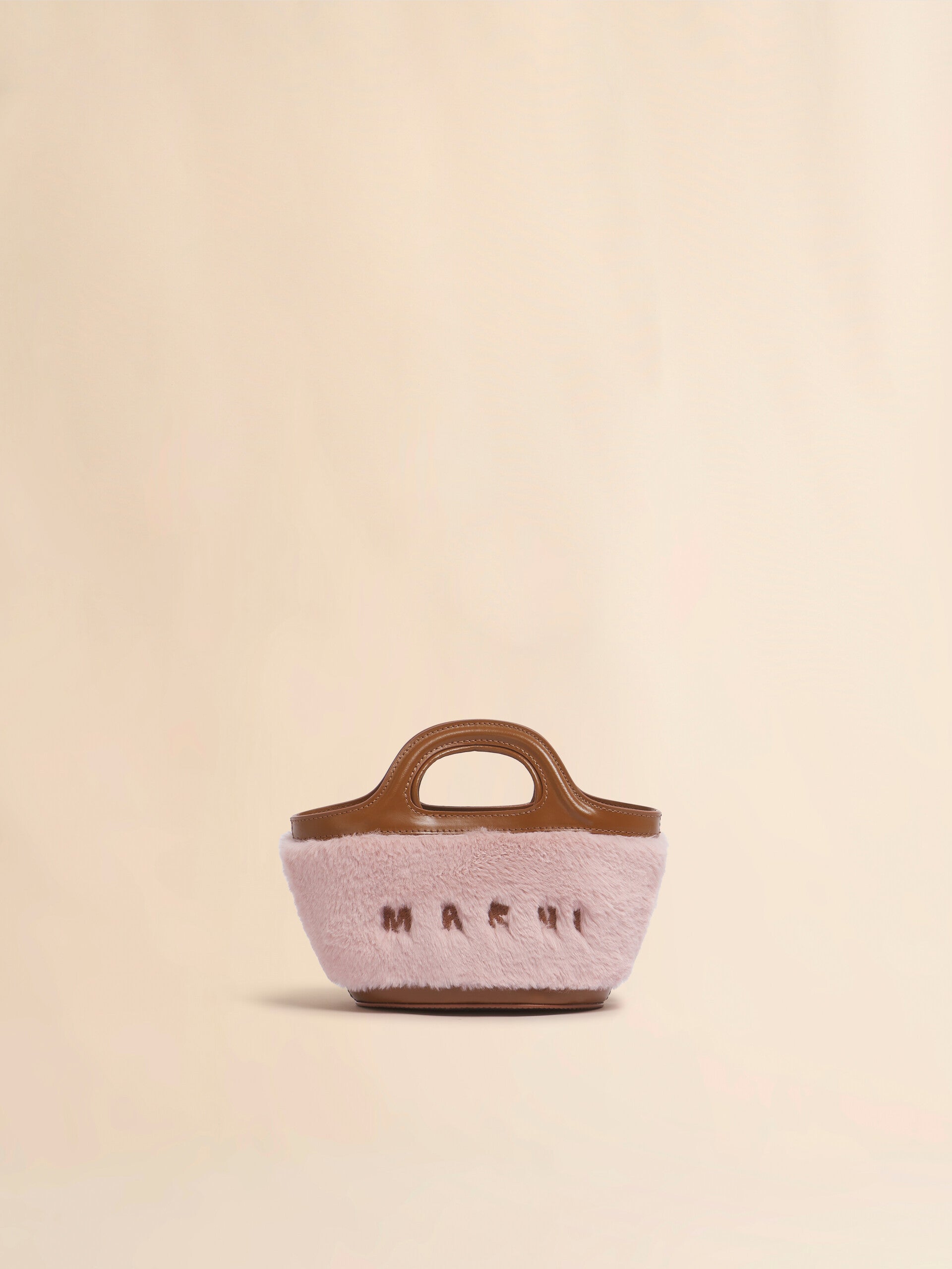 TROPICALIA MICRO BAG WITH FAUX FUR TRIM