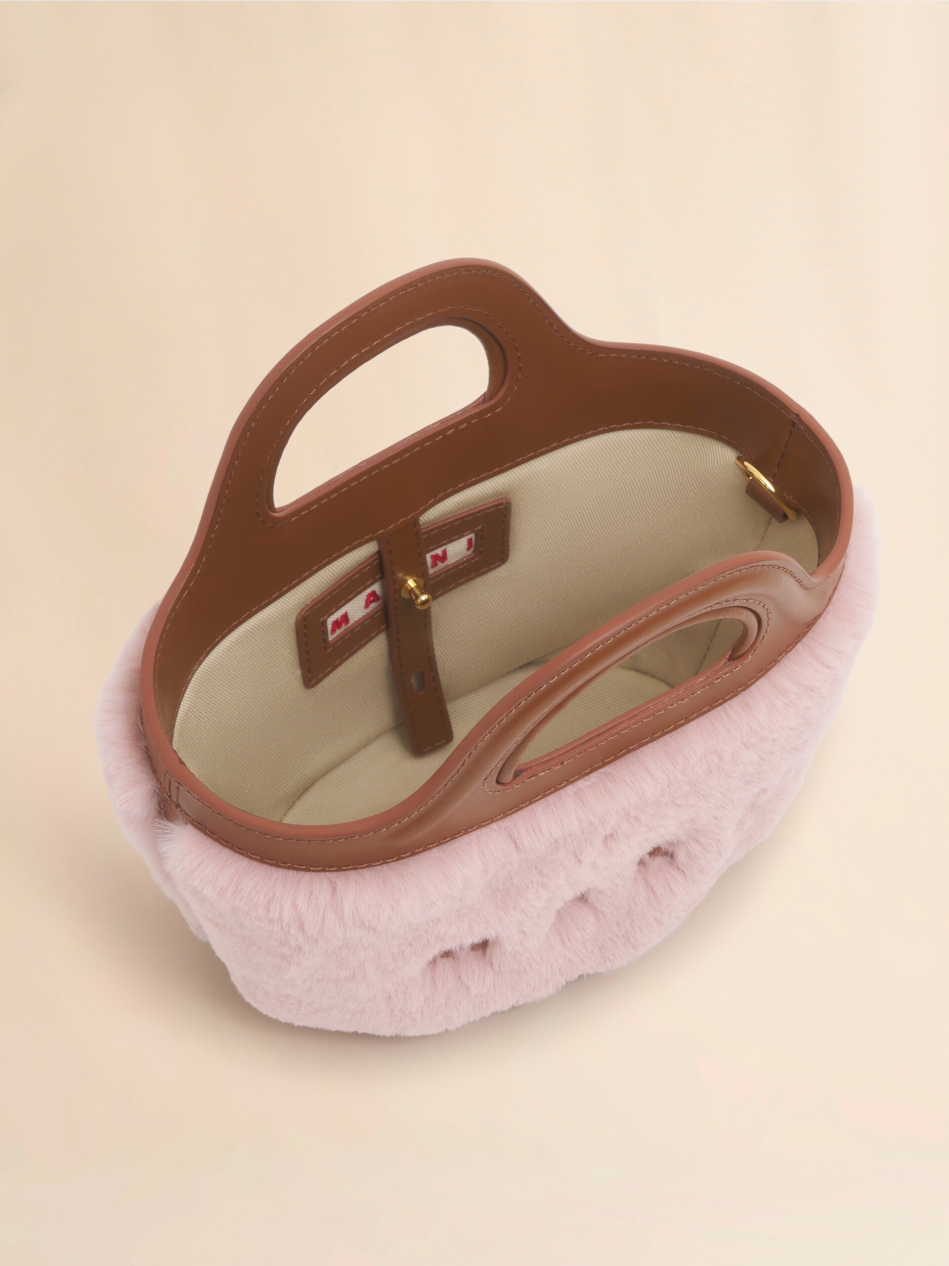 TROPICALIA MICRO BAG WITH FAUX FUR TRIM