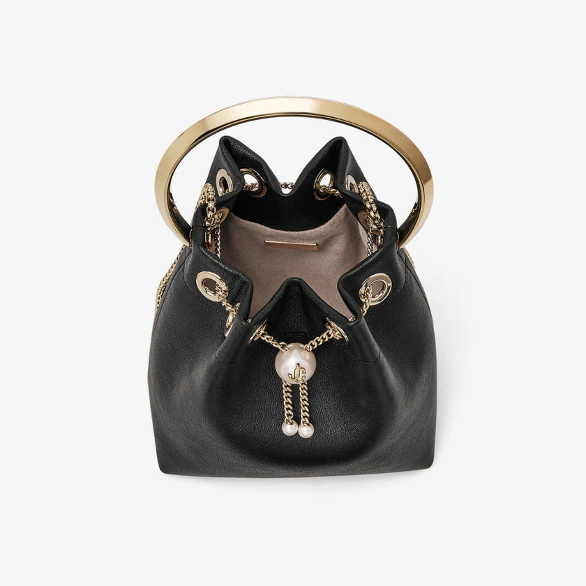 BON BON BUCKET BAG WITH PEARL CLOSURE