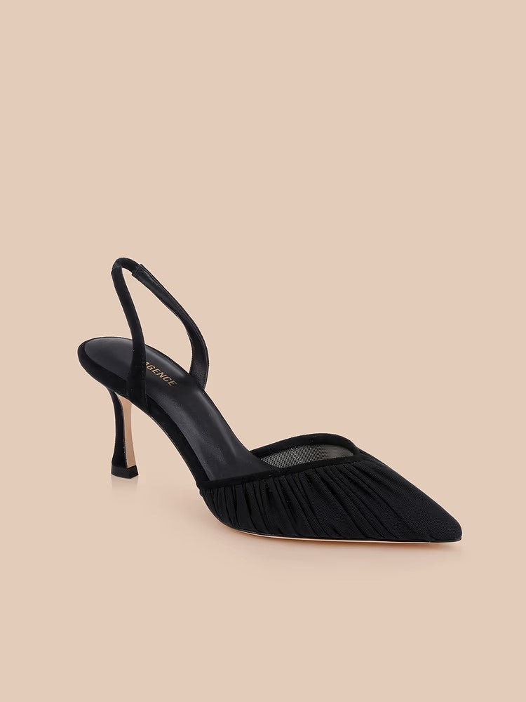 BOWERY MESH SLINGBACK PUMP