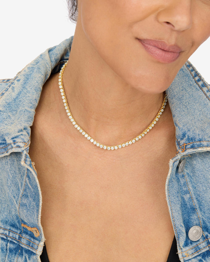 BARONESS TENNIS NECKLACE 15 INCH