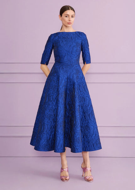 BOGNA5 MIDI DRESS UN ENZION BLUE