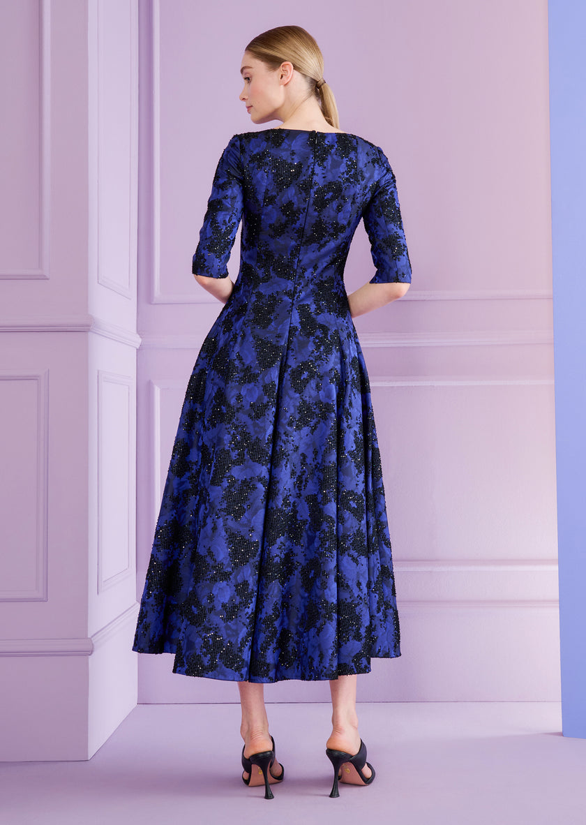 BOGNA5 MIDI DRESS IN NAVY