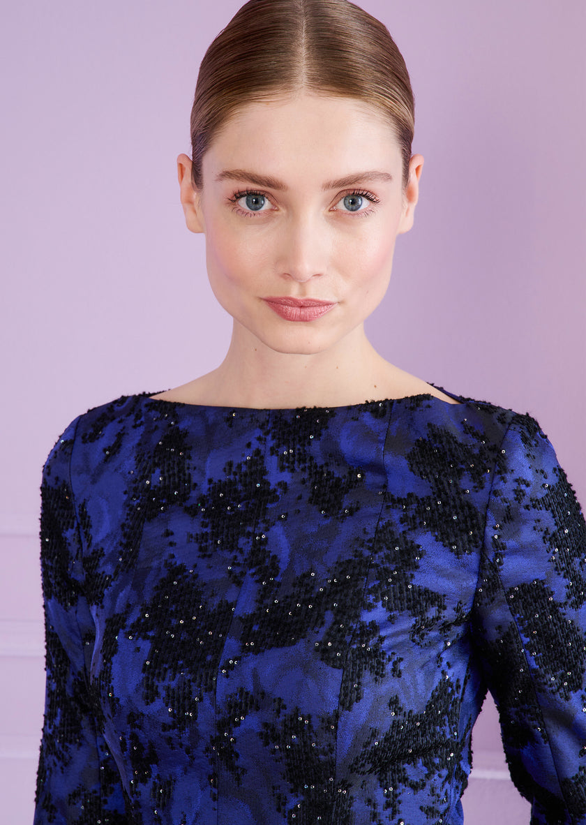 BOGNA5 MIDI DRESS IN NAVY