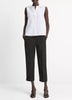 BOXY SLEEVELESS BUTTON FRONT SHIRT