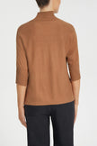 ASH RIBBED MOCK NECK SWEATER