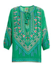 MARGOT BLOUSE IN GREEN TAMBOURINE
