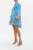 LONG SLEEVE TIERED SHORT DRESS