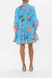 LONG SLEEVE TIERED SHORT DRESS