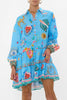 LONG SLEEVE TIERED SHORT DRESS