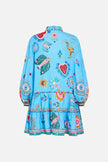 LONG SLEEVE TIERED SHORT DRESS