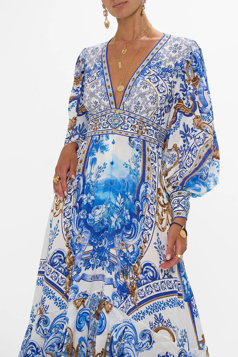 LONG BUTTON FRONT DRESS