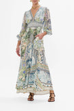 BUTTON DRESS WITH SHAPED WAISTBAND