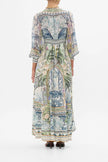BUTTON DRESS WITH SHAPED WAISTBAND