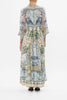 BUTTON DRESS WITH SHAPED WAISTBAND