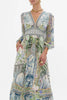 BUTTON DRESS WITH SHAPED WAISTBAND