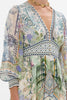 BUTTON DRESS WITH SHAPED WAISTBAND
