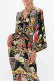 LONG SPLIT FRONT TWIST DRESS
