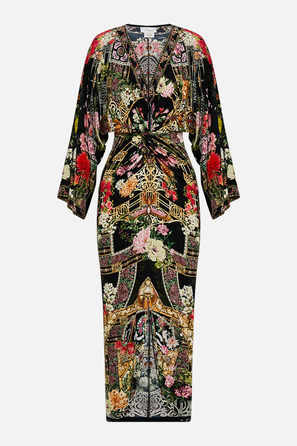 LONG SPLIT FRONT TWIST DRESS