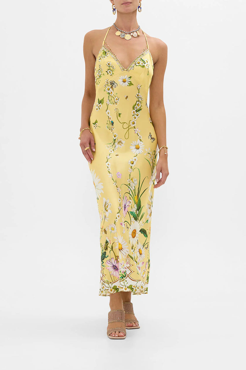 CHAIN DETAIL SLIP DRESS