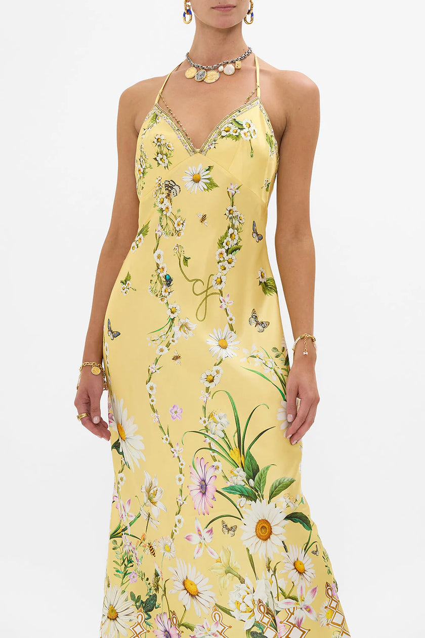 CHAIN DETAIL SLIP DRESS