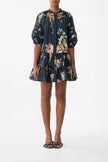 PUFF SLEEVE SHIRT DRESS