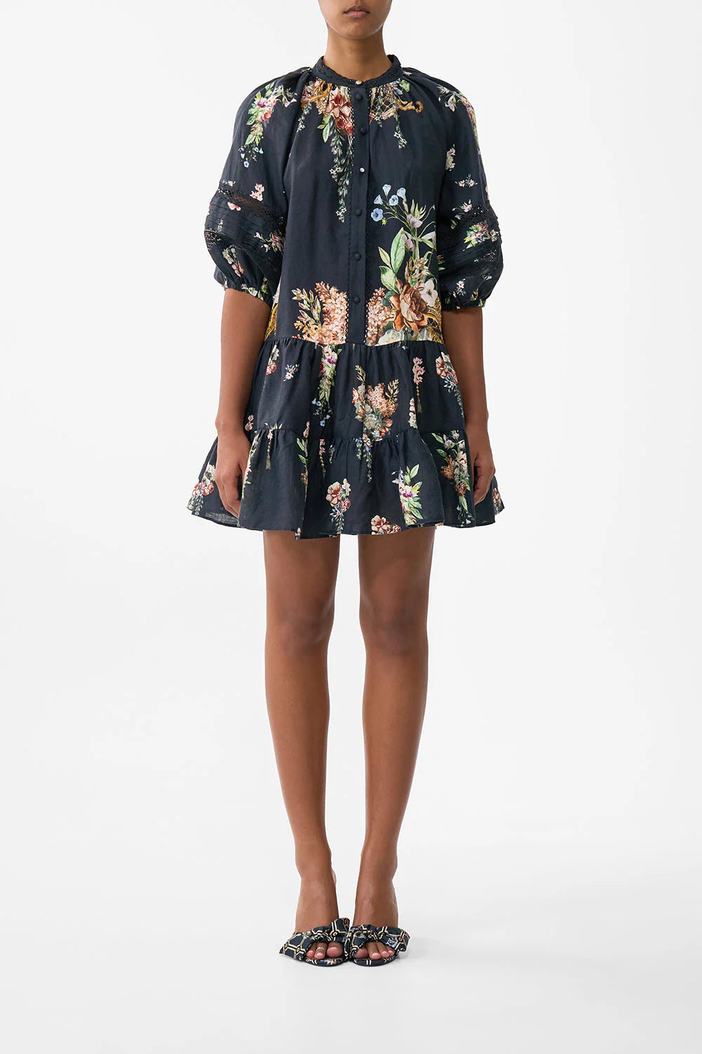 PUFF SLEEVE SHIRT DRESS