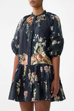 PUFF SLEEVE SHIRT DRESS