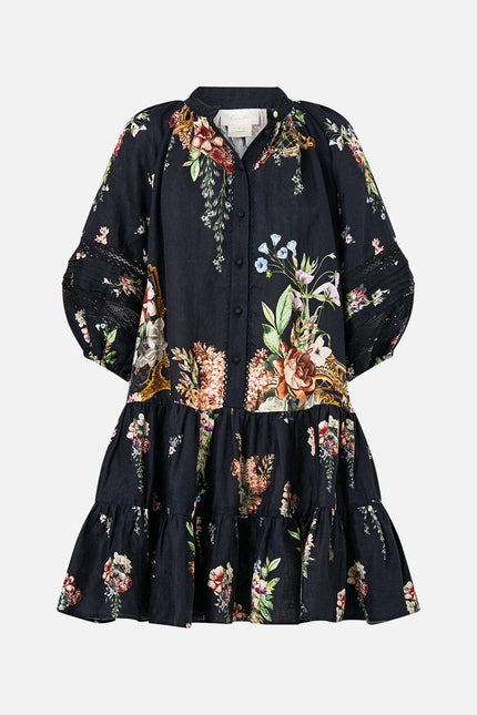 PUFF SLEEVE SHIRT DRESS