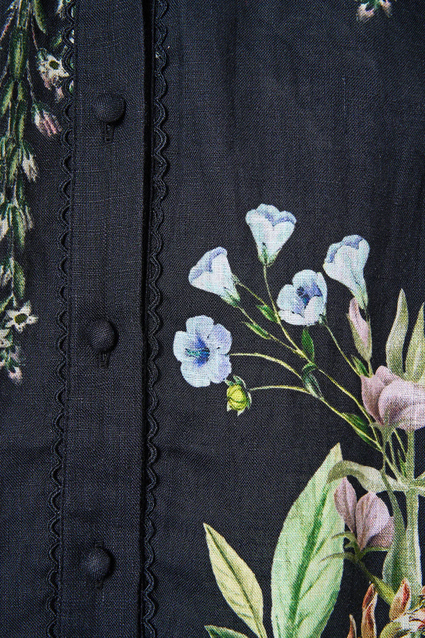 PUFF SLEEVE SHIRT DRESS