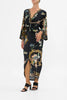 LONG SPLIT FRONT TWIST DRESS