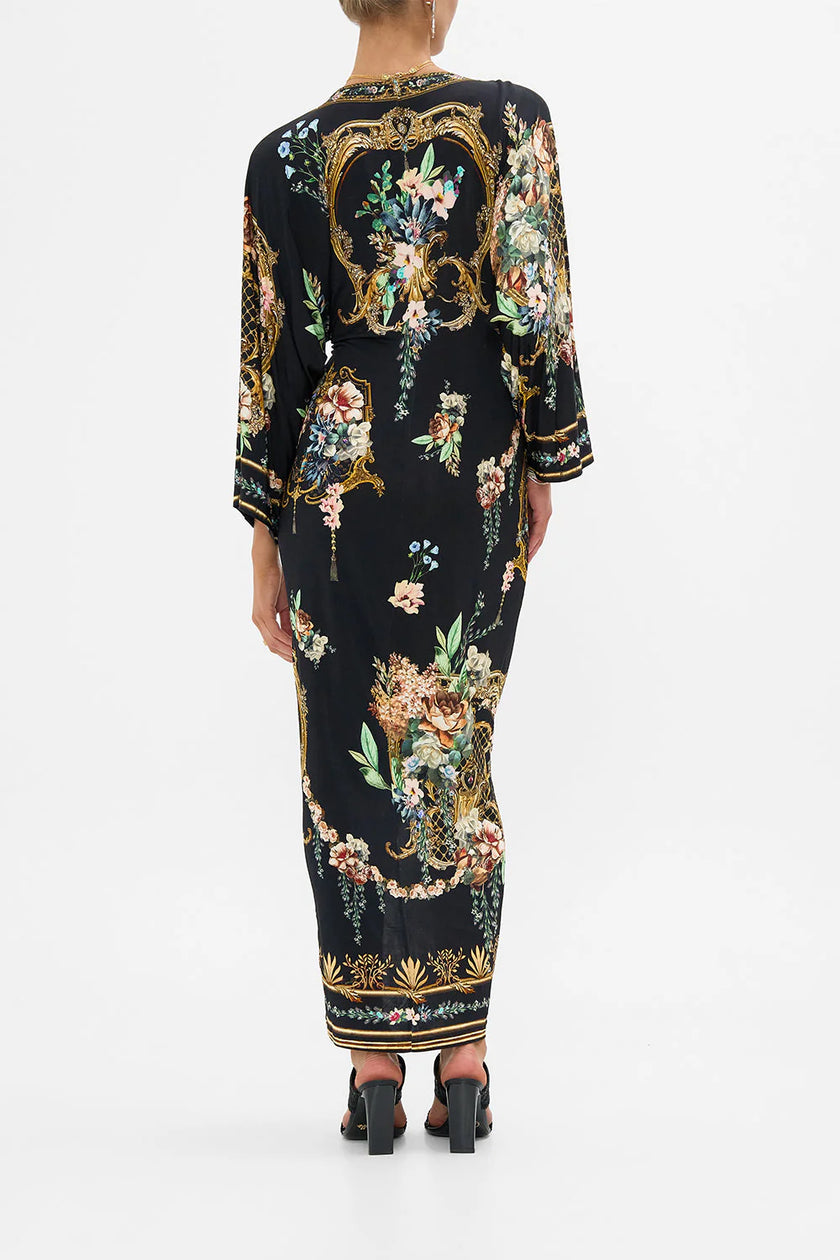 LONG SPLIT FRONT TWIST DRESS