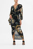 LONG SPLIT FRONT TWIST DRESS