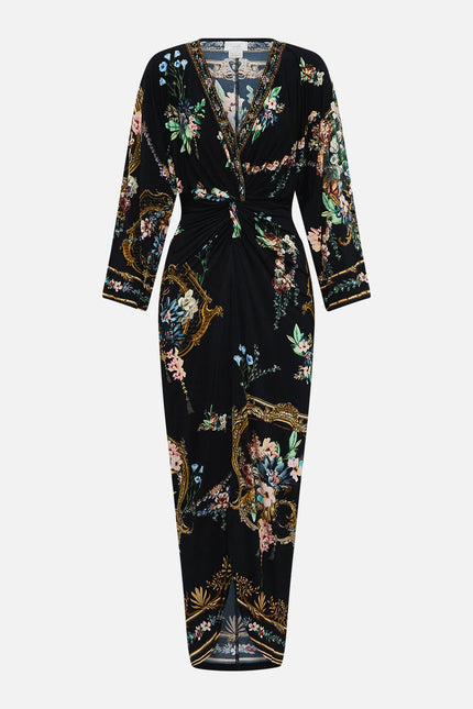 LONG SPLIT FRONT TWIST DRESS