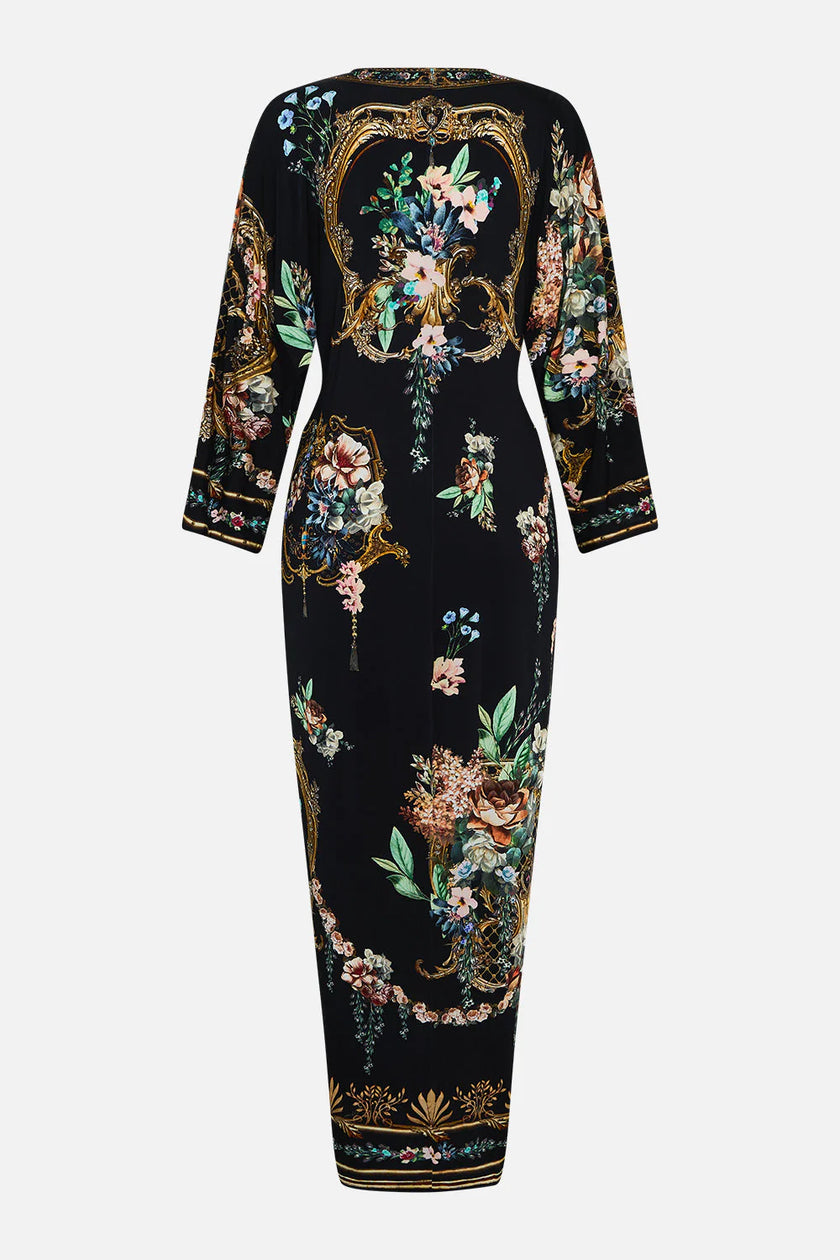 LONG SPLIT FRONT TWIST DRESS