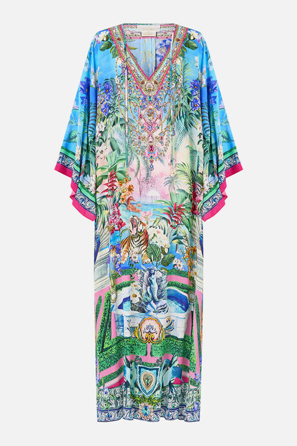 V NECK KAFTAN WITH TIES