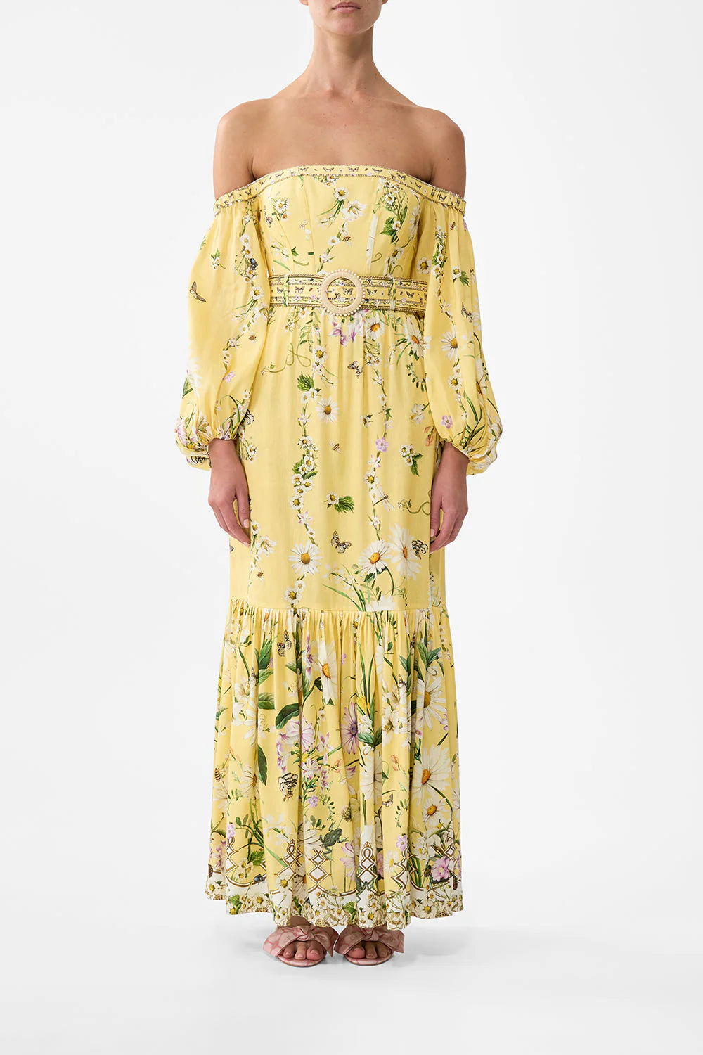 PUFF SLEEVE CORSET DRESS