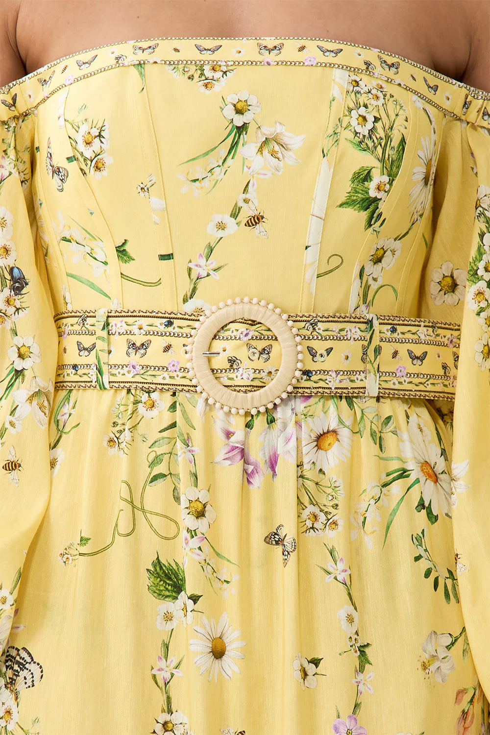 PUFF SLEEVE CORSET DRESS