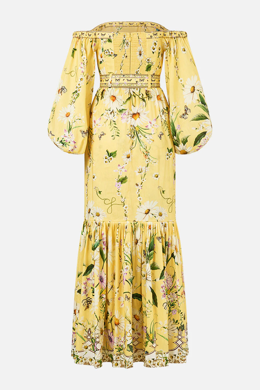 PUFF SLEEVE CORSET DRESS