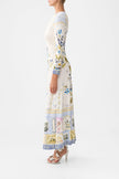 GATHERED JERSEY LONG DRESS